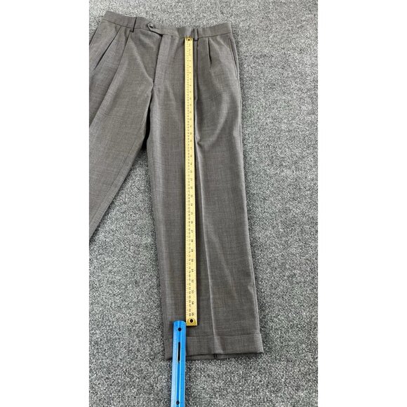 Jos. A. Bank Gray Pleated Dress Pants Men’s Wool Blend Trousers - Picture 2 of 10